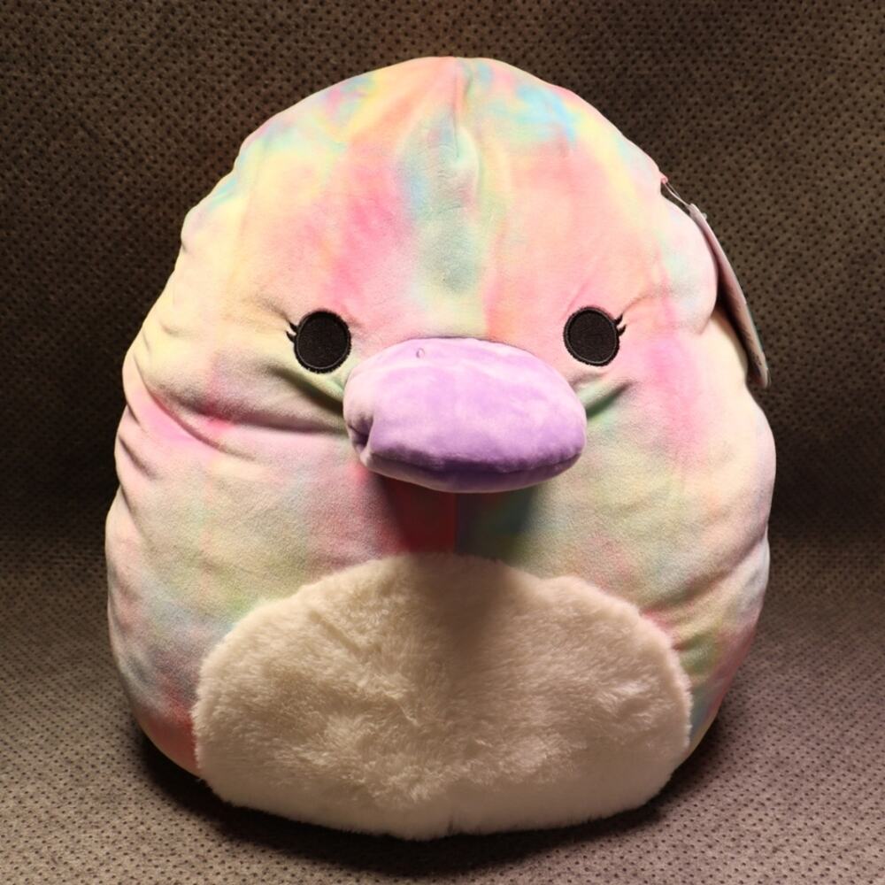 NEW Squishmallows Brindall TyeDye Platypus Plush - Picture 2 of 8